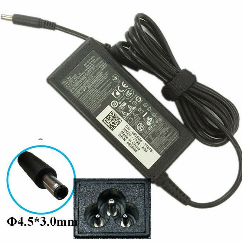 Sạc laptop dell 19.5v 3.34a/4.62a chân tròn to có kim ở giữa - tặng kèm dây nguồn xịn