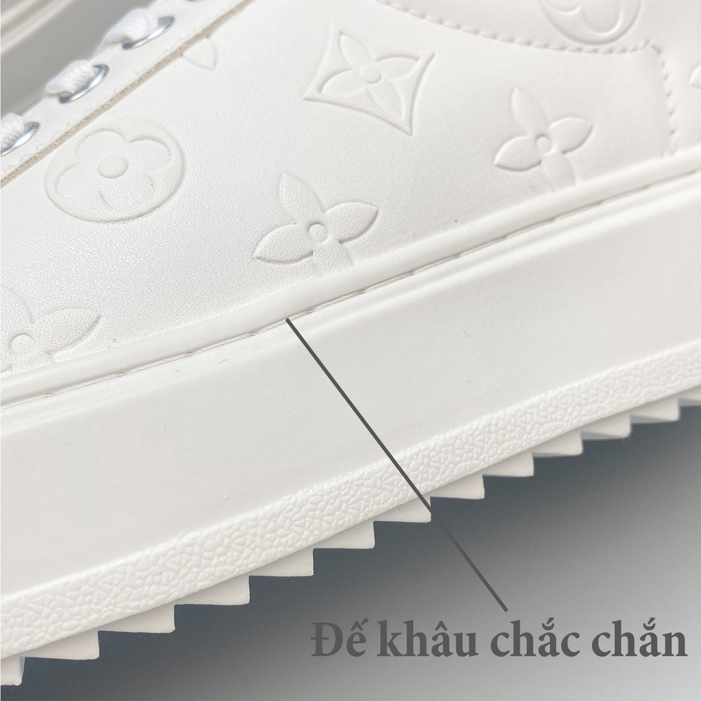 Giày Sneaker LV Màu Trắng Thời trang siêu Hot, xịn xò,Giày