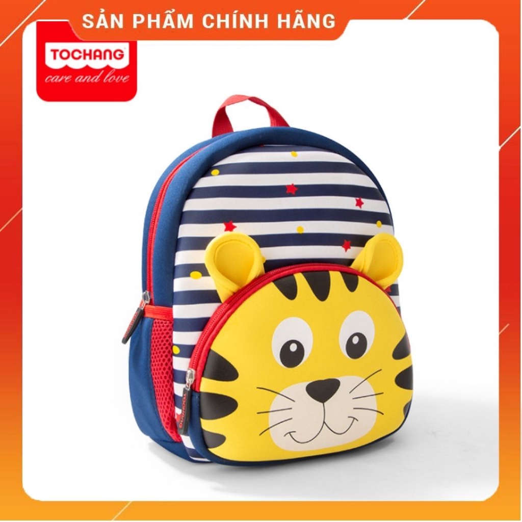 Balo TOCHANG Chính Hãng Cao Cấp Cho Bé Mầm Non Siêu Nhẹ Zoo Story Dễ Thương- Hổ Vàng Loại 2 Ngăn