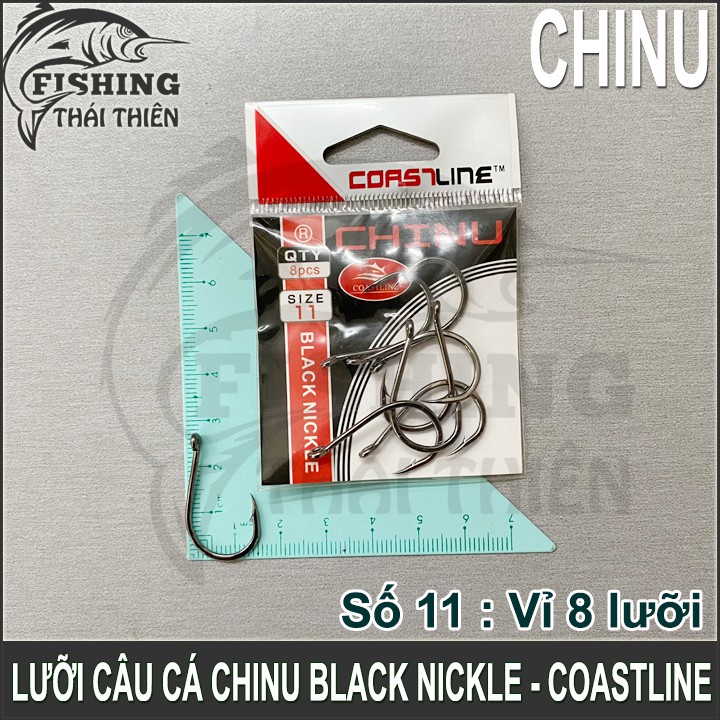 Lưỡi câu cá Chinu Black Nickle Coastline gọng U cực bén