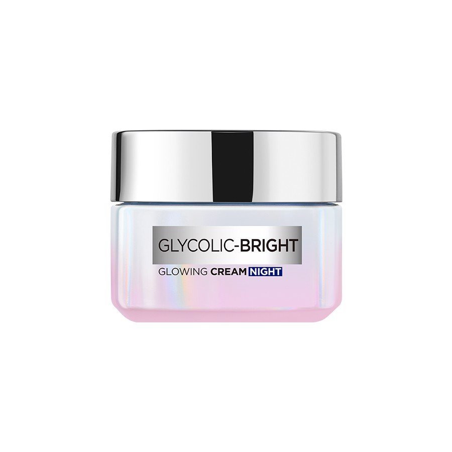 Bộ kem ngày đêm dưỡng sáng mờ thâm L'Oreal Paris Glycolic Bright Glowing Cream Day SPF 17