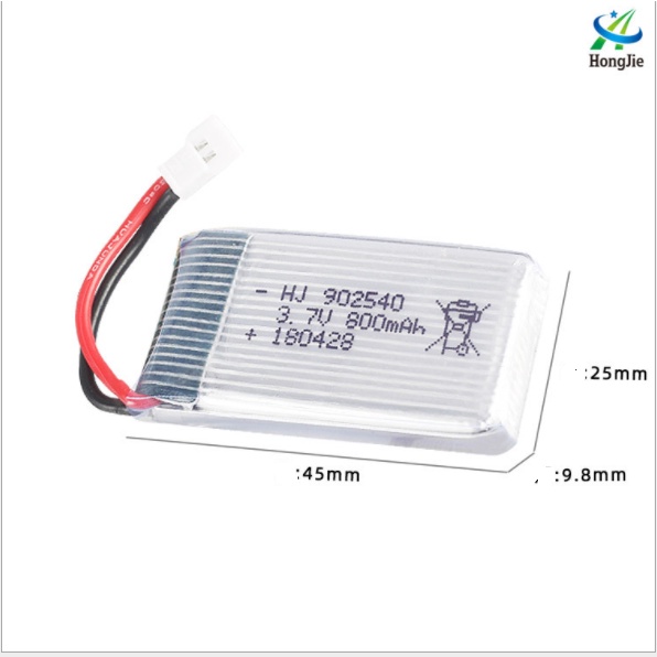 Pin sạc Lithium LiPo 1s 3.7v 800mah 902540 Máy bay điều khiển Flycam 25c Hàng Mới 100%