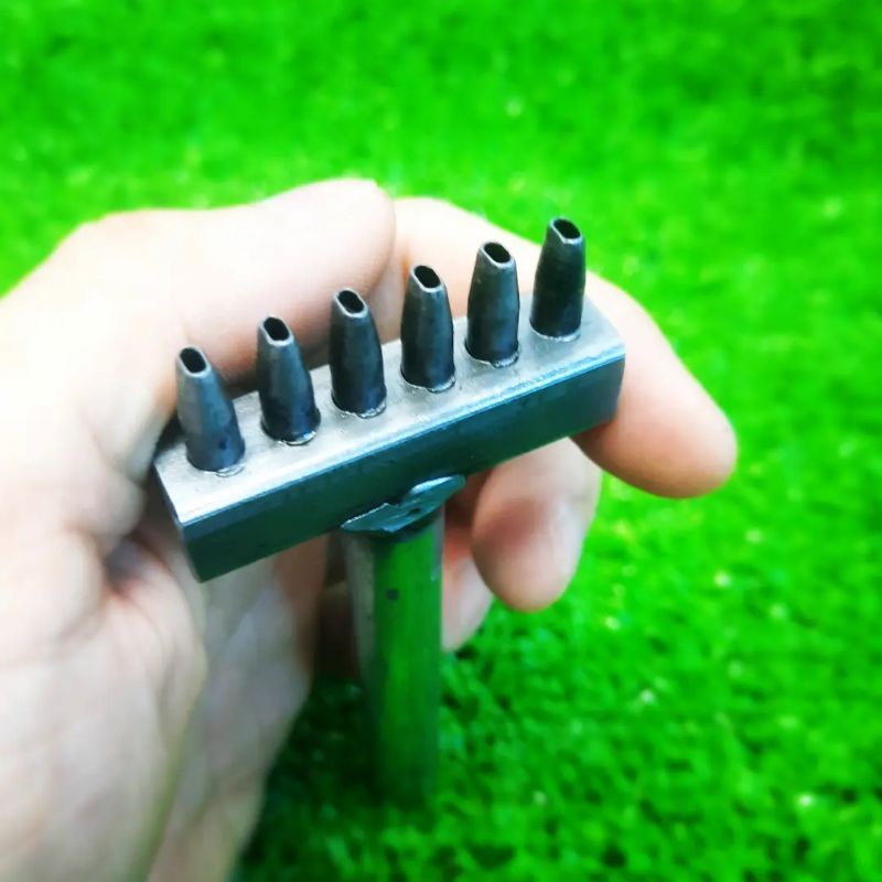 Đục lổ kim dây đồng hồ, Ovan, Tròn, khoảng cách 7mm dụng cụ làm da handmade