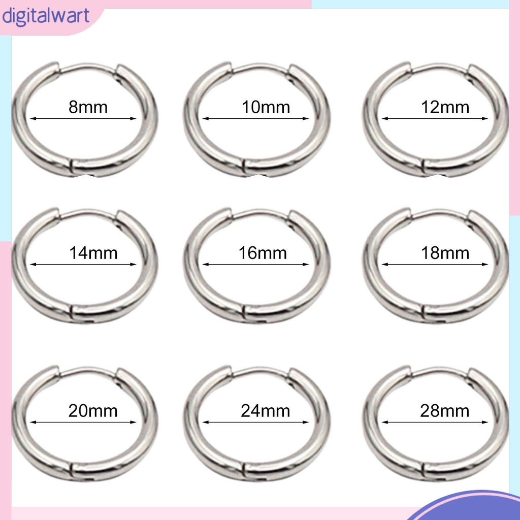 Đôi Khuyên Tai Tròn Phi Giới Tính Thiết Kế Đơn Giản