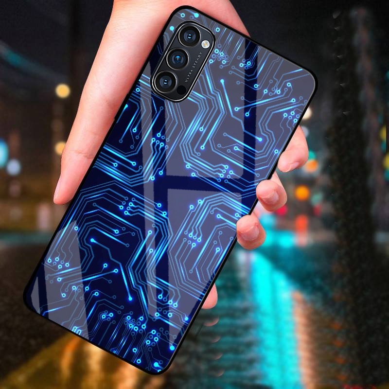 Ốp Lưng OPPO RENO 4, RENO 4 PRO , RENO 5, RENO 6 5G, RENO 6Z 5G  mặt kính cường lực cao cấp thiết kế riêng