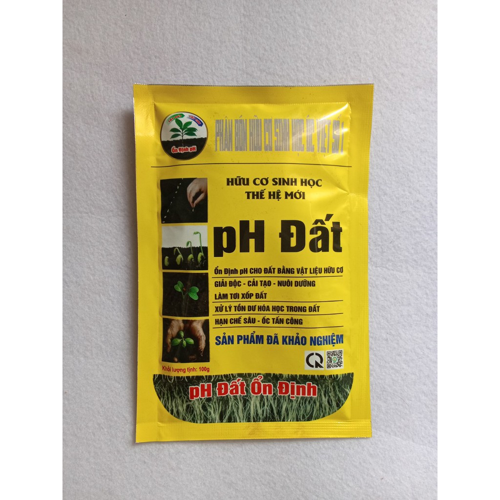 PH đất - Ổn định PH đất , dùng thay thế phân hữu cơ sản phẩm dạng gói 100 gram