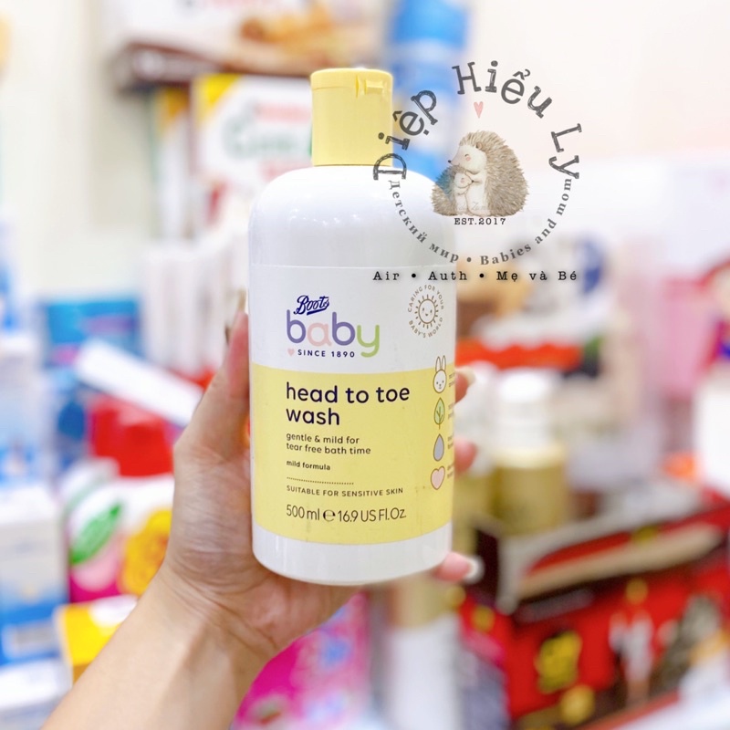 Gội tắm xả cho bé Boots UK 500ml