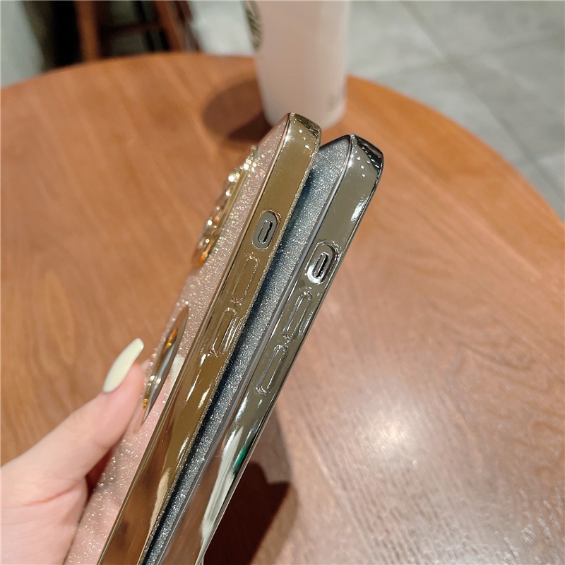 Ốp Điện Thoại Mềm Chống Sốc Mạ Viền 6D Cho iphone 11 12 13 pro max XR XS 7 8 plus