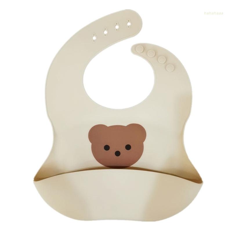 Yếm Cho Bé Ăn Bằng Silicone Cấp Thực Phẩm Chống Thấm Nước Có Túi Điều Chỉnh Tiện Lợi