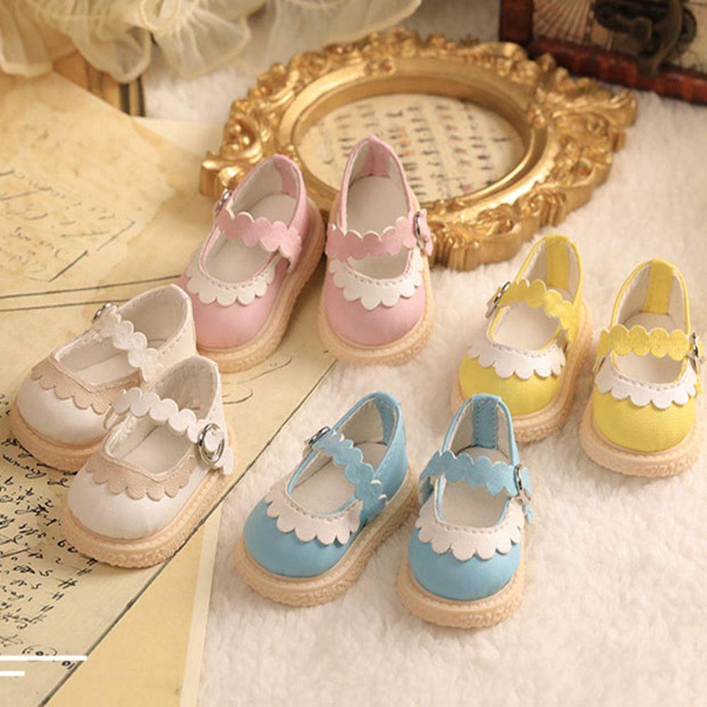 Giày Da PU Xinh Xắn Cho Búp Bê 5.1 * 2.9CM Tỉ Lệ 1 / 6
