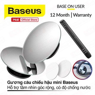 Gương cầu chiếu hậu mini Baseus bề mặt gương lồi hỗ trợ tầm nhìn góc rộng, có thể xoay 360 độ dùng cho xe hơi