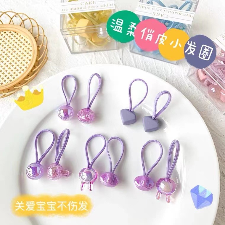 Bộ Dây Buộc Tóc Không Làm Đau Tóc Phong Cách Hàn Quốc Tinh Tế Cho Bé Gái