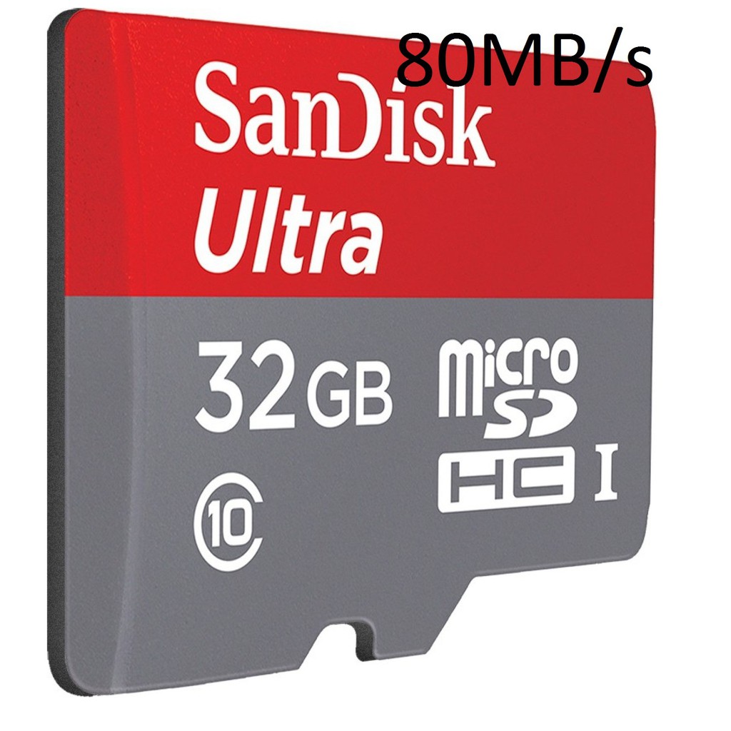 Thẻ nhớ MicroSDHC SanDisk Ultra 32GB 80MB/s - Không Box (Màu ĐỎ)