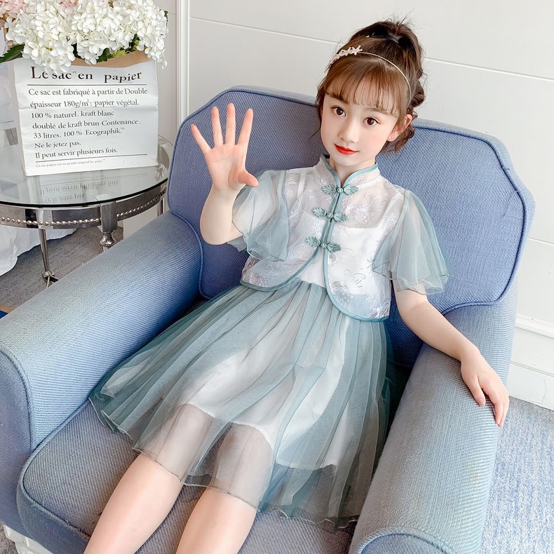 Đầm Công Chúa Thiết Kế Tinh Tế Phong Cách Trung Hoa Cổ Điển Thời Trang Xuân Thu Xinh Xắn Cho Bé Gái