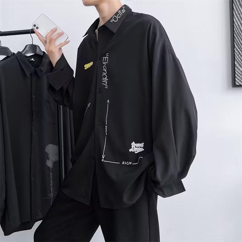 Áo Sơ Mi Nam Dài Tay Cổ Bẻ Thời Trang Hàn fashion áo phong rộng nam simple áo sơ mi nam dài tay áo sơ mi nam hàn quốc bigsize