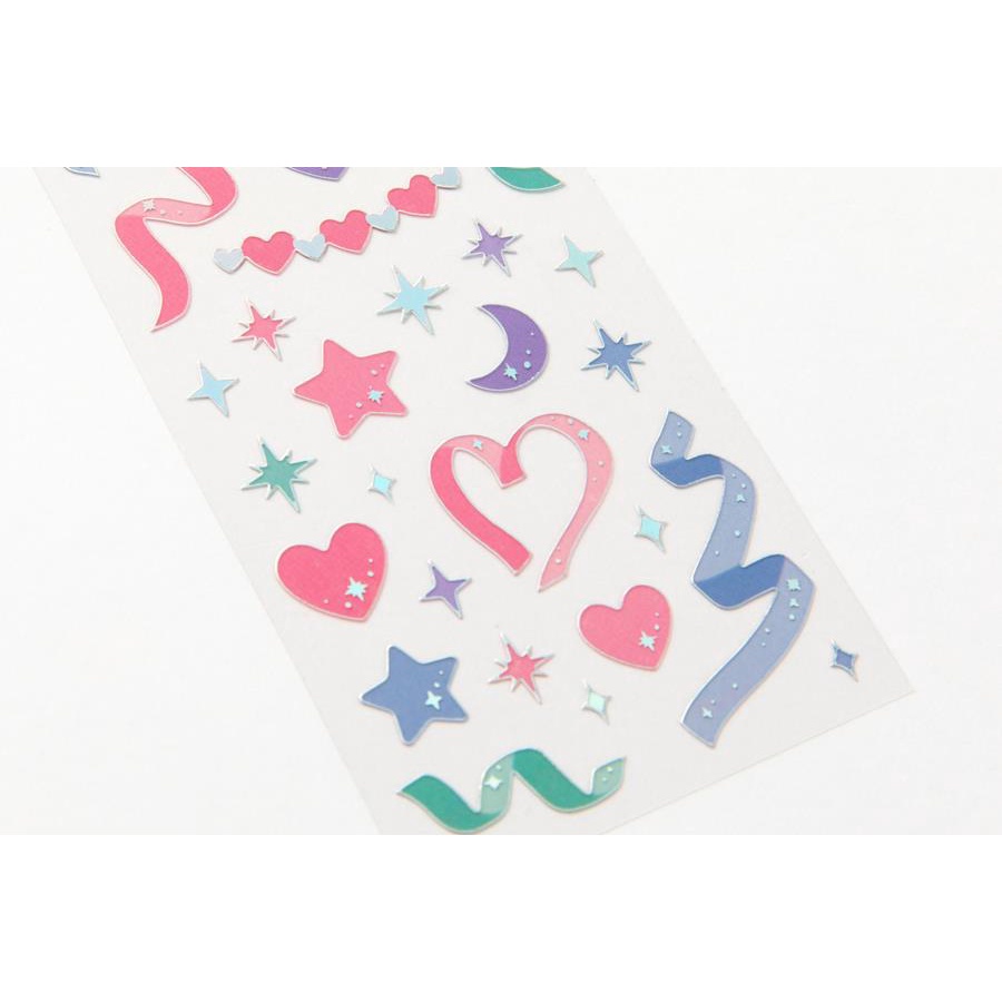 Set 2 Tấm Sticker ARTBOX Hàn Quốc Hình Pháo Giấy Nhiều Màu Sắc Có Glitter