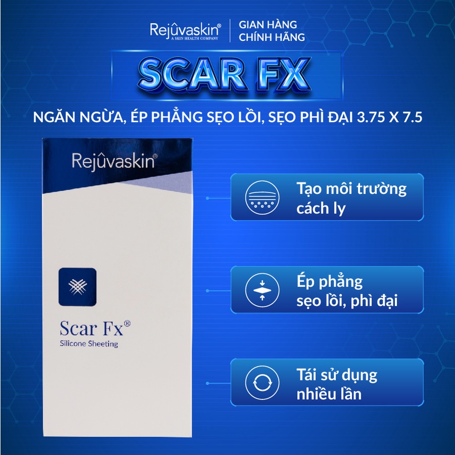 Miếng Dán Ngăn Ngừa Và Ép Sẹo Lồi / Phì Đại Rejuvaskin Scar Fx 3,75x7,5cm