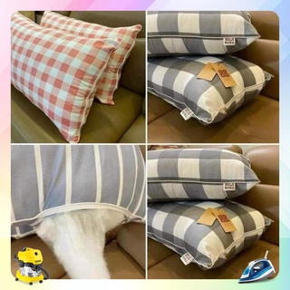 1 Đôi ( 2 chiếc ) ruột gối kẻ Muji nặng 1,3kg bông tinh khiết cao cấp