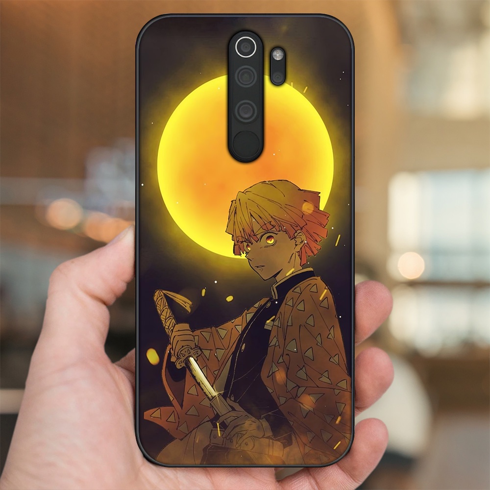Ốp lưng Xiaomi Redmi Note 8 Pro viền đen in hình Zenitsu Kimetsu no Yaiba