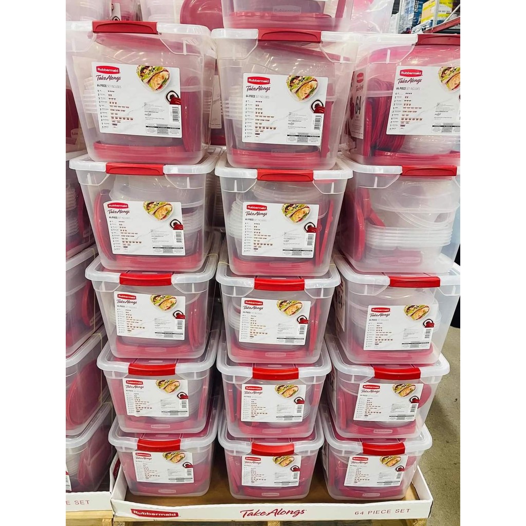 SET HỘP TRỮ THỰC PHẨM RUBBERMAID 64 MÓN CÓ SẴN