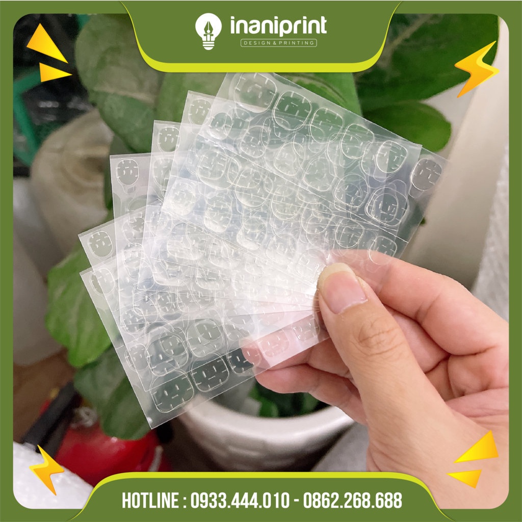 Bộ 24 miếng keo dán móng nail box bằng Silicon