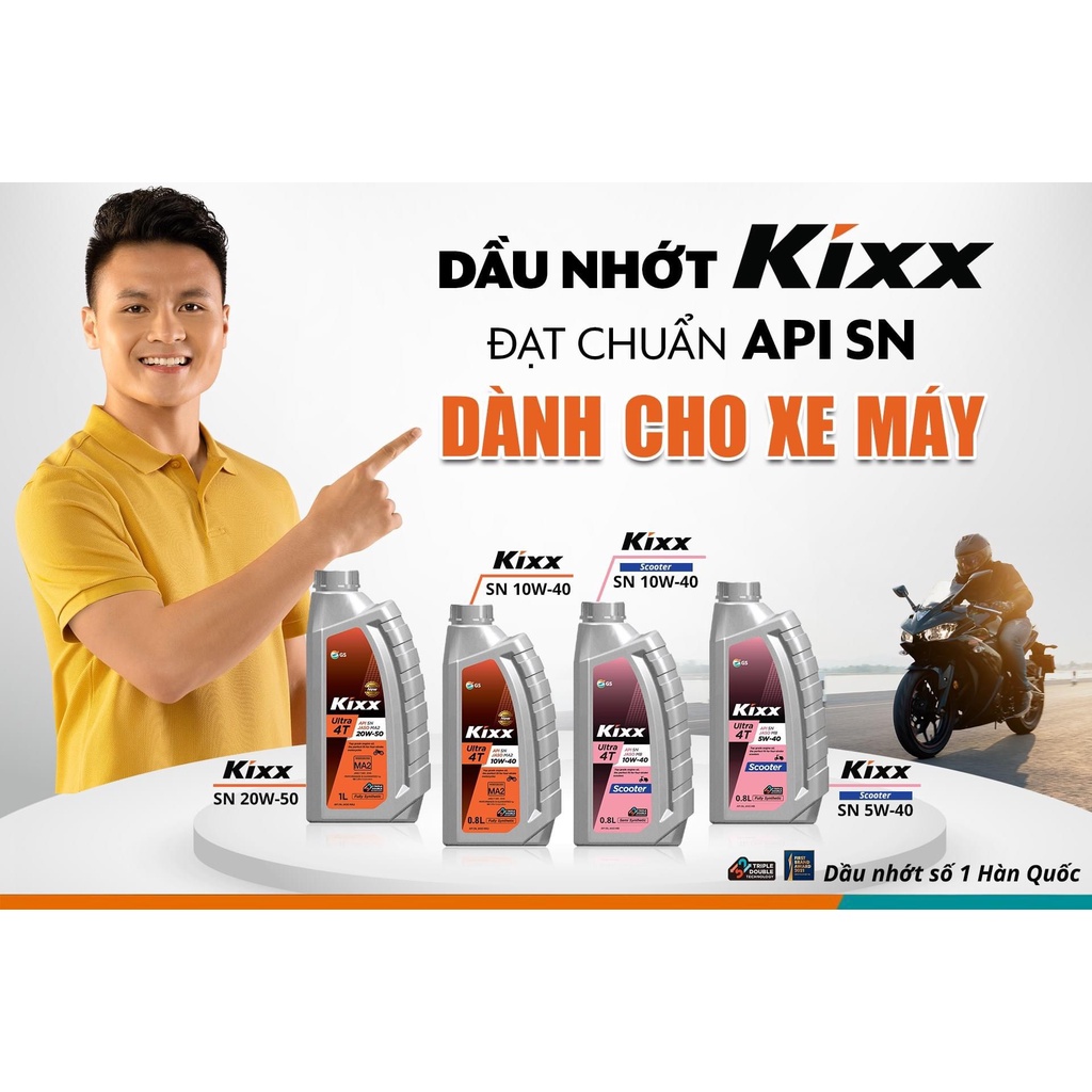 Nhớt Tổng Hợp Xe Tay ga Kixx Ultra 4T Scooter 10w40 800ml + Nhớt Lap Motul
