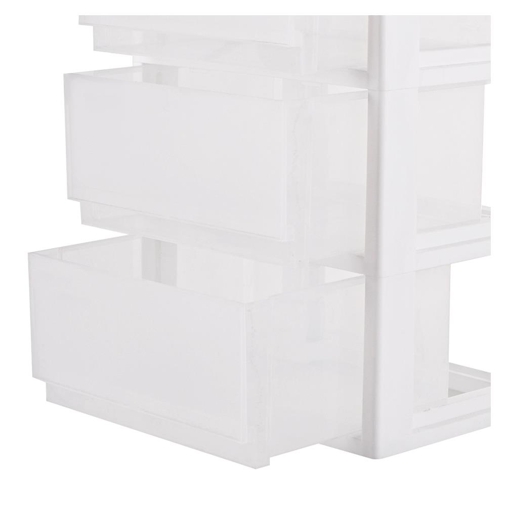 HomeBase STACKO Tủ nhựa 5 tầng FINE Thái Lan R42.1xS35.8xC105.5cm màu trắng