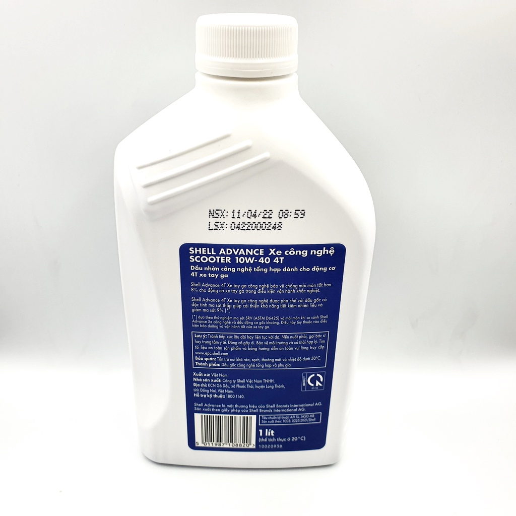 Nhớt tổng hợp cho xe tay ga Shell xe công nghệ tặng nhớt hộp số Shell