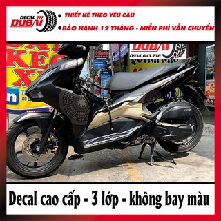 Tem Trùm AirBlade Đen Nhám Trống Đồng