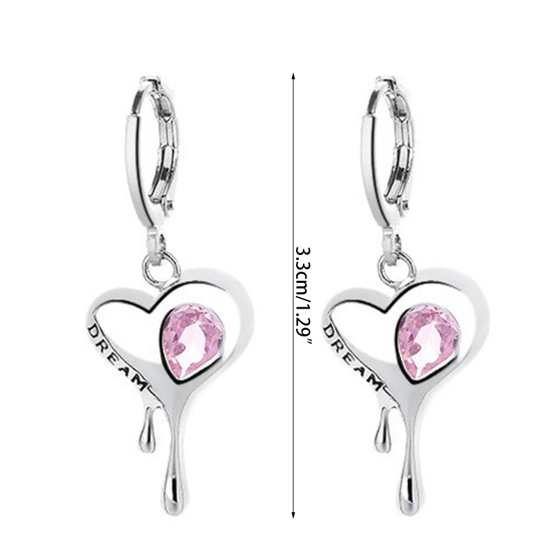 Khuyên Tai Hình Trái Tim Bằng Đá Lava Thời Trang Cho Nữ