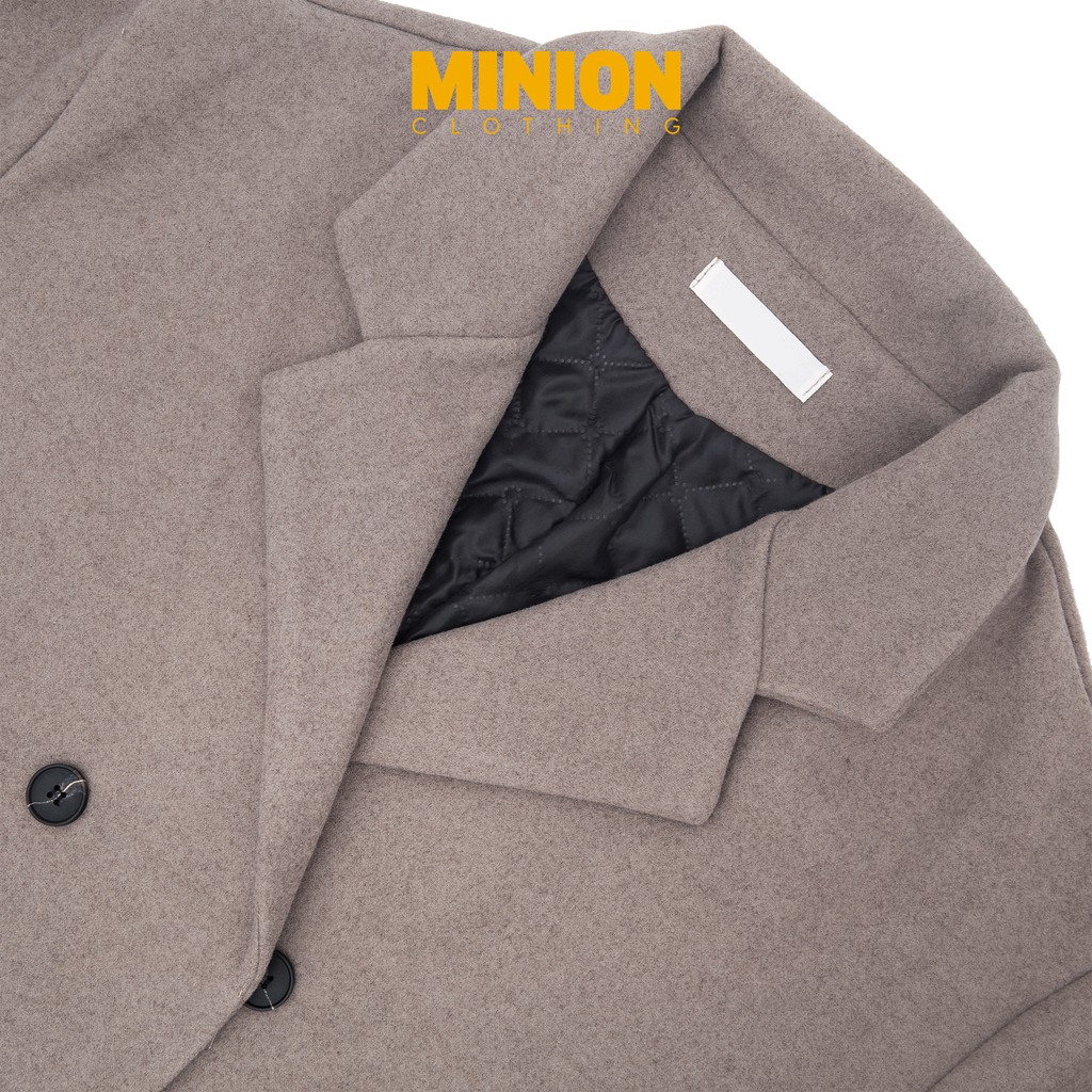 Áo khoác dạ trơn Minion Clothing form rộng, blazer phong cách Streetwear Ulzzang A2913
