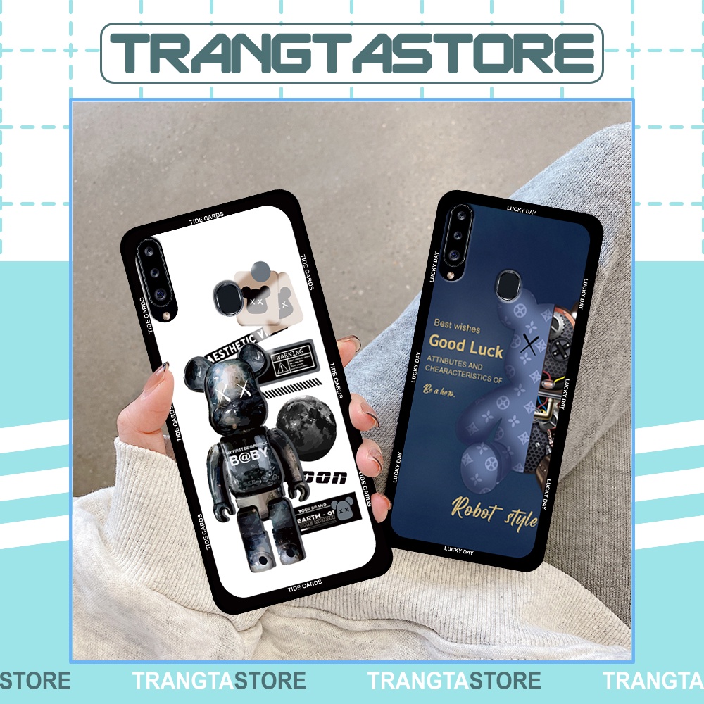 Ốp lưng Samsung A20s in hình gấu Bearbrick,Mountain,xanh,đen,đỏ giá rẻ