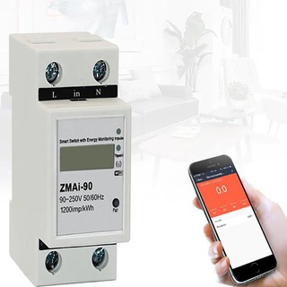 Công tơ điện tử thông minh Wifi Tuya, công tơ điện tử 1 pha đo điện năng tiêu thụ