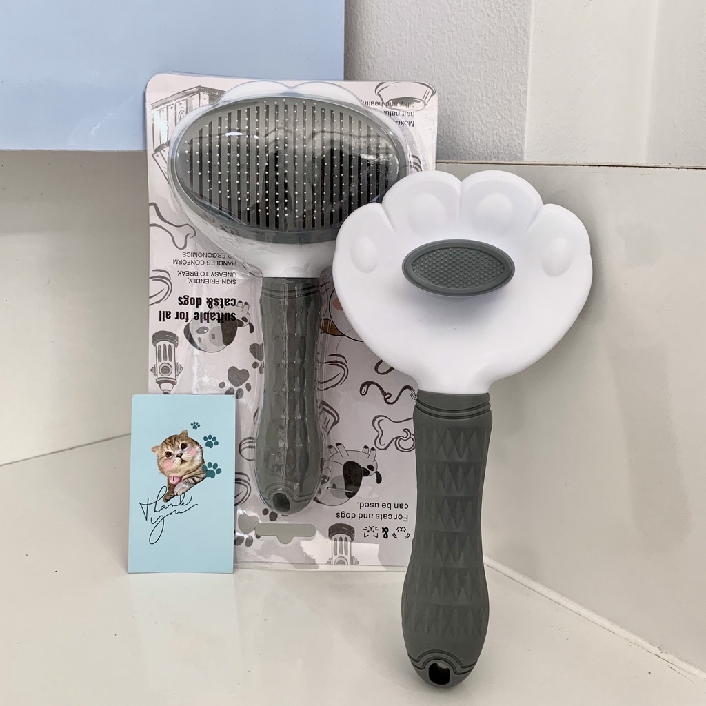 Lược chải lông mèo có nút bấm cho mèo lông dài và lông ngắn - XOIML