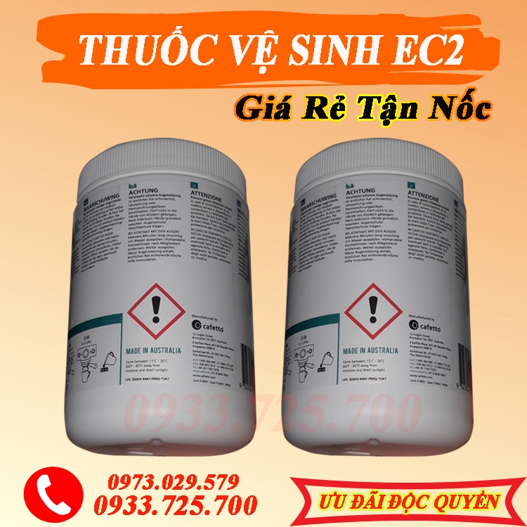 Bột Vệ Sinh Máy Pha Cà Phê Cafetto EC2 1,1kg - Linh Kiện, Phụ Kiện Máy Pha Cà Phê.