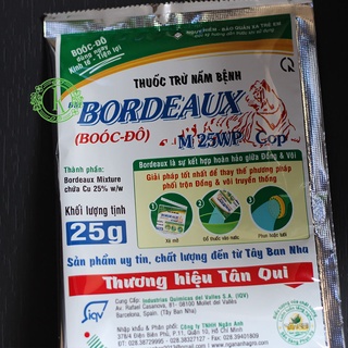 Thuốc trừ nấm bệnh Bordeaux M 25WP Cọp 25gram Booc đô