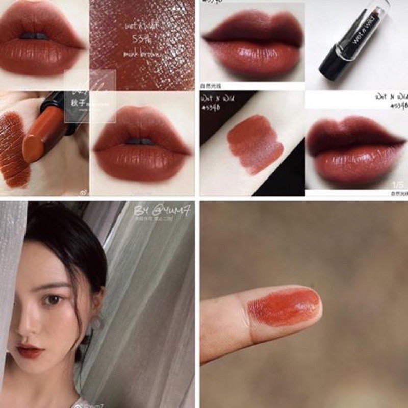 [BILL US] Son thỏi Wet n Wild Silk Finish Lipstick màu Mink Brown