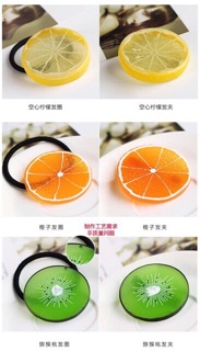 Dây cột tóc 3D hoa quả siêu cute