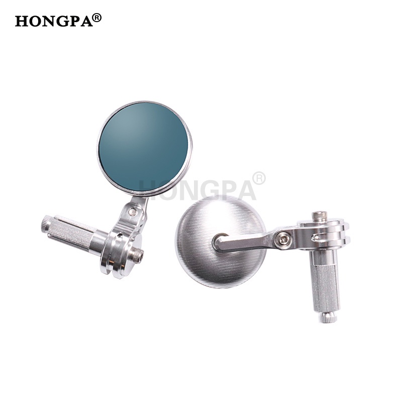 Tay lái chiếu hậu xe máy gương chiếu hậu retro round blue anti-glare mini cnc side mirror cho honda click xrm125 yamaha