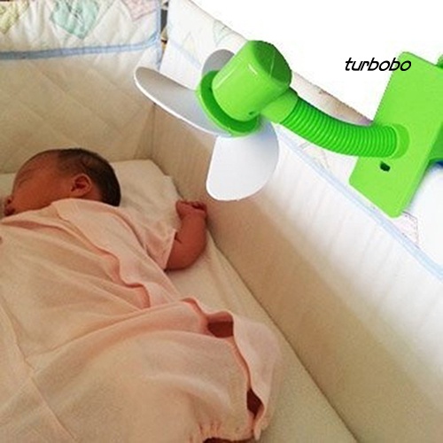 Quạt Mềm Mại Cánh Quạt Mini An Toàn Gắn Xe Đẩy Em Bé