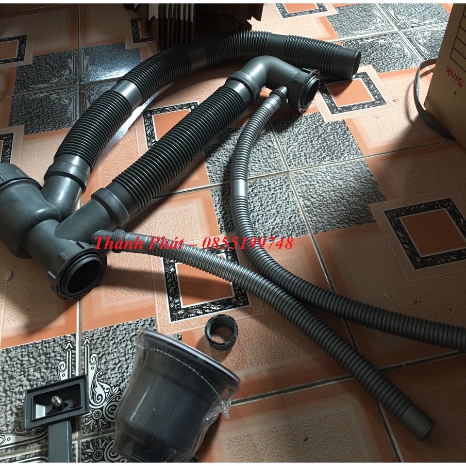 Xi phông chậu rửa bát, rửa chén ống mềm, hàng đẹp giá rẻ, có cả loại 1 và 2 thoát tràn
