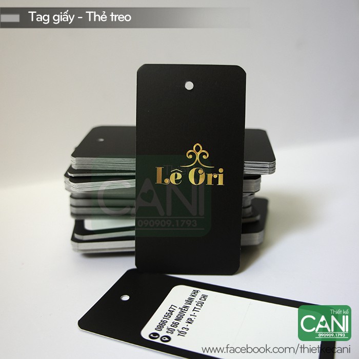 500c In theo yêu cầu Thẻ Tag giấy treo quần áo Bo 4 góc hoặc bo 2 góc Tem treo