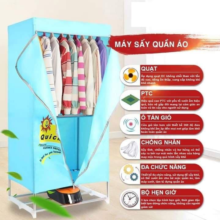 Tủ Sấy Quần Áo Quick - CHÍNH HÃNG - BẢO HÀNH 1 NĂM