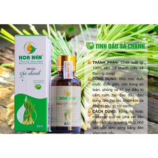 30ml Tinh dầu sả Java nguyên chất Hoa Nén