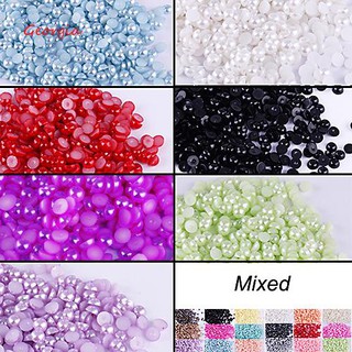 Set 500 hạt cườm trang trí nửa hình tròn size 1.5mm dùng làm đồ DIY