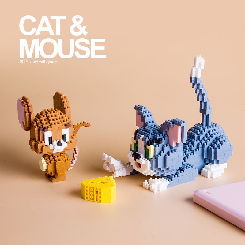 Bộ đồ chơi xếp hình Tom và Jerry 1449 mảnh vui nhộn cho bé / đồ chơi giáo dục cho trẻ em / khối xây dựng / khối thu nhỏ / Tom và Jerry / đồ trang trí