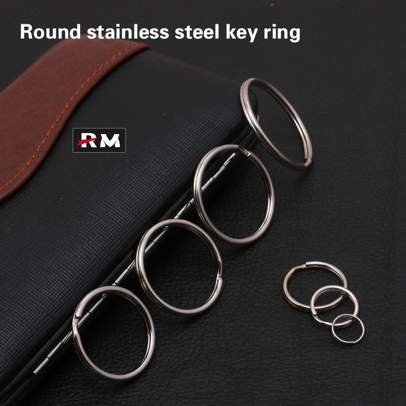 Set 10/20 Vòng Móc Chìa Khóa Bằng Thép Không Gỉ 304 Đường Kính 12Mm-38mm