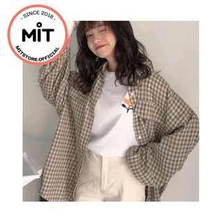 ÁO SƠ MI TAY BỒNG CARO 3 MÀU ĐEN/ĐỎ/BE