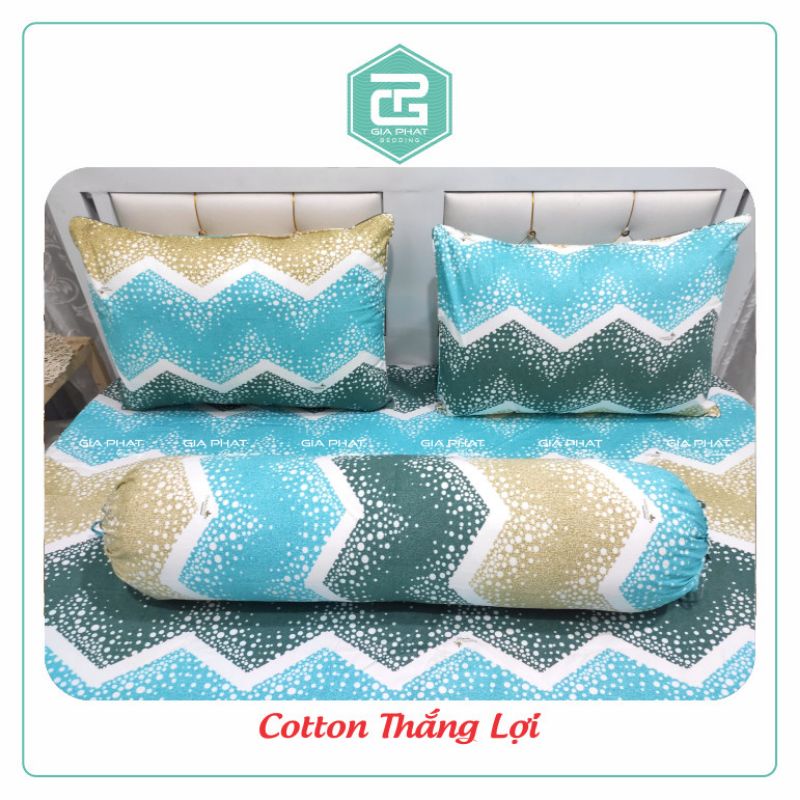 Vỏ gối/ Áo gối Cotton Thắng Lợi hàng chuẩn có in logo