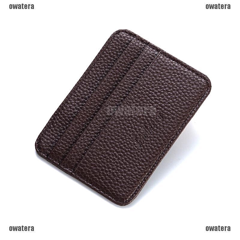 👗KIỀU DIỂM👗 Mens Leather Card Slim Bank Credit Card ID Card Holder Case Bag Wallet Holder